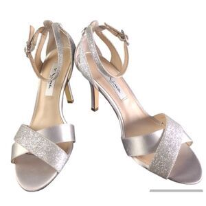 Nina Silver Womens Strappy High Heel Sandal Size 7